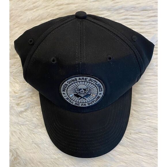 NWOT “WHEN GUNS ARE OUTLAWED*I WILL BE AN OUTLAW” Black Cap - Picture 7 of 7